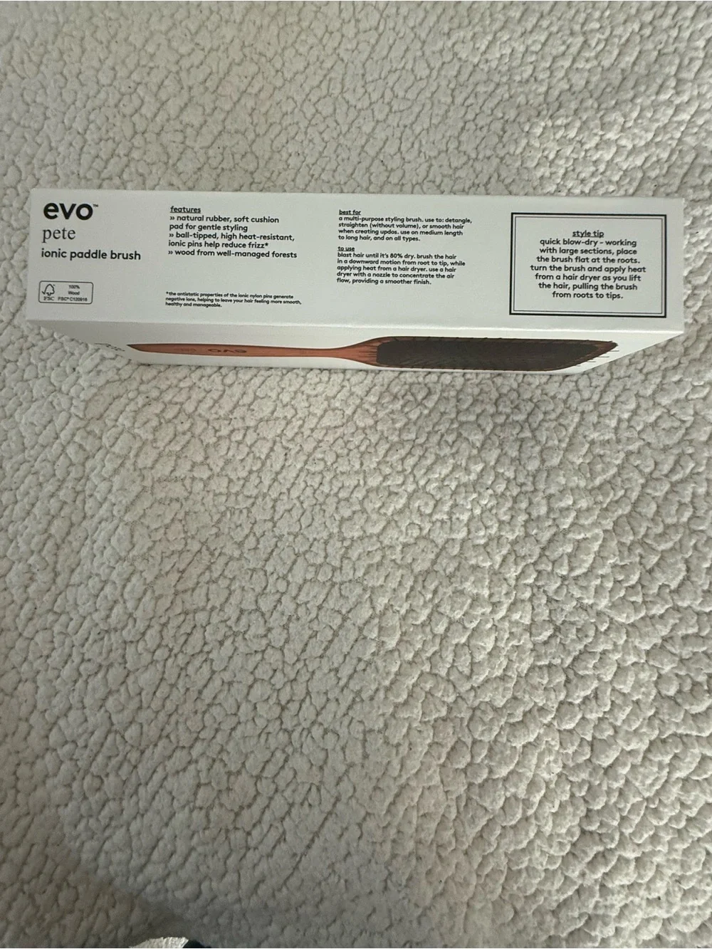 EVO Pete Ionic Paddle Brush